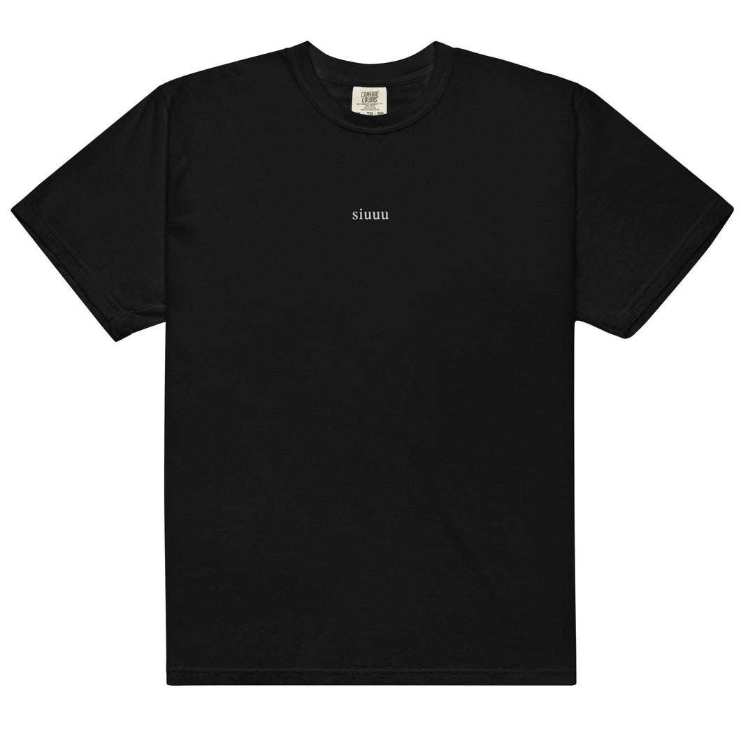 Siuuu Embroidered Black T-Shirt