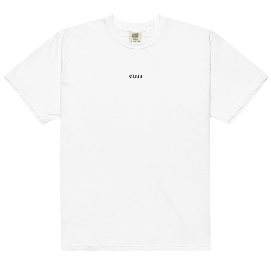 Siuuu Embroidered White T-Shirt