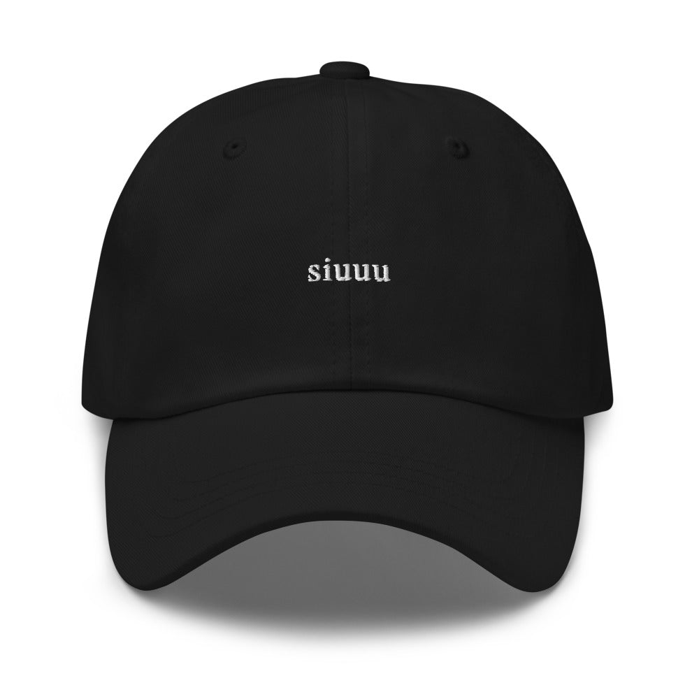 Siuuu Embroidered Black Hat