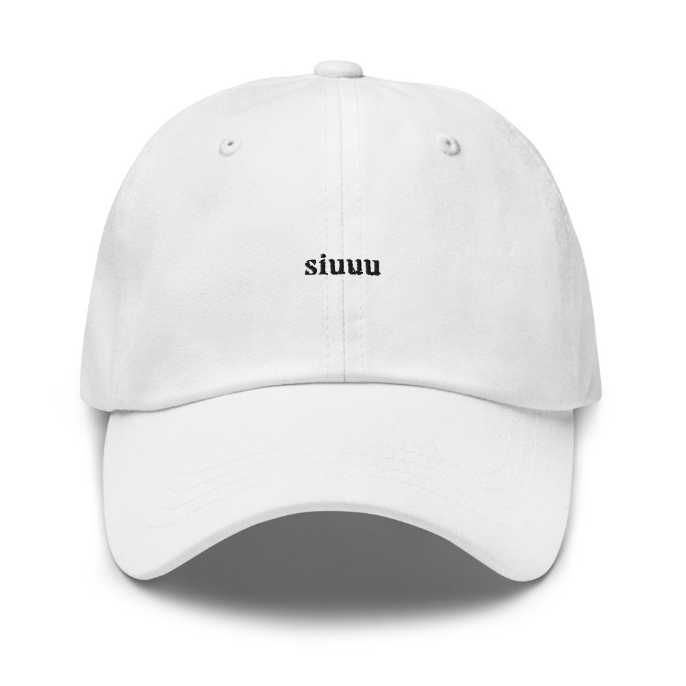 Siuuu Embroidered White Hat