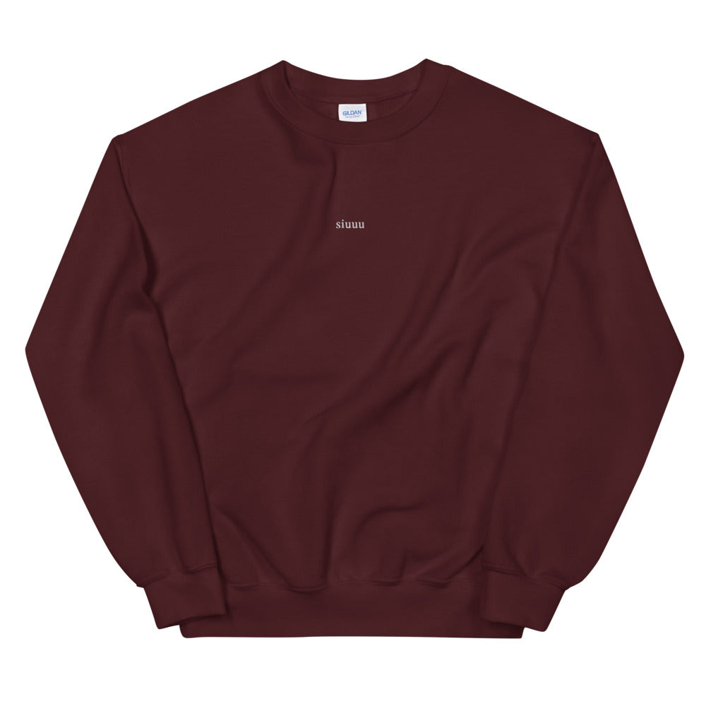 Siuuu Embroidered Burgundy Sweatshirt